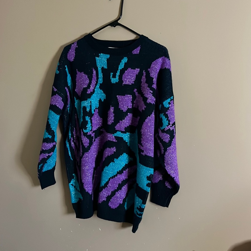 😄Vintage Abstract Sweater Korea